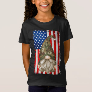 Camiseta Abuelo Patriótico Camo Gnome Para Veteranos - Esta