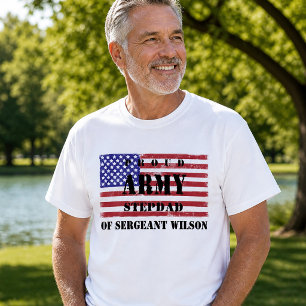 Camiseta Abuelo Patriótico del Ejército Orgulloso Bandera