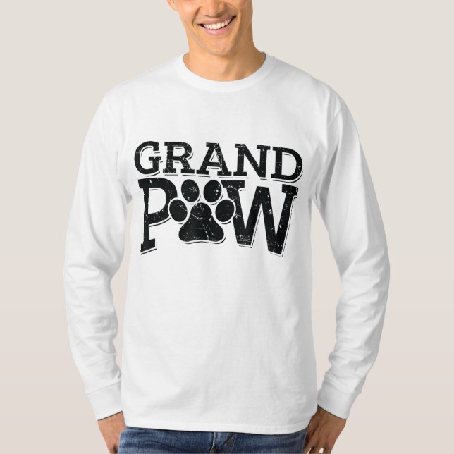 Camiseta Abuelo Perro Abuelo Abuelo Grand Paw Regalos Hombr (Anverso)