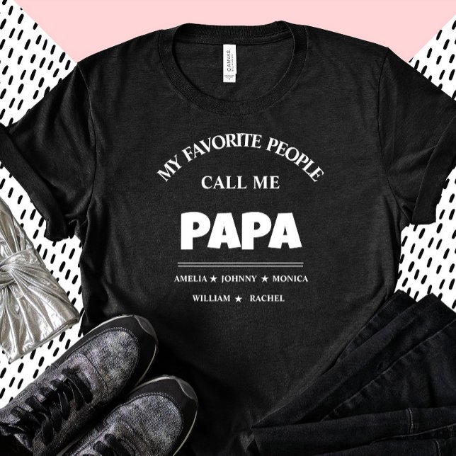 Camiseta Abuelo personalizado con nombres de papá (Subido por el creador)