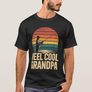 Camiseta Abuelo Pesca Carrete Retro Motivo Abuelo Genial
