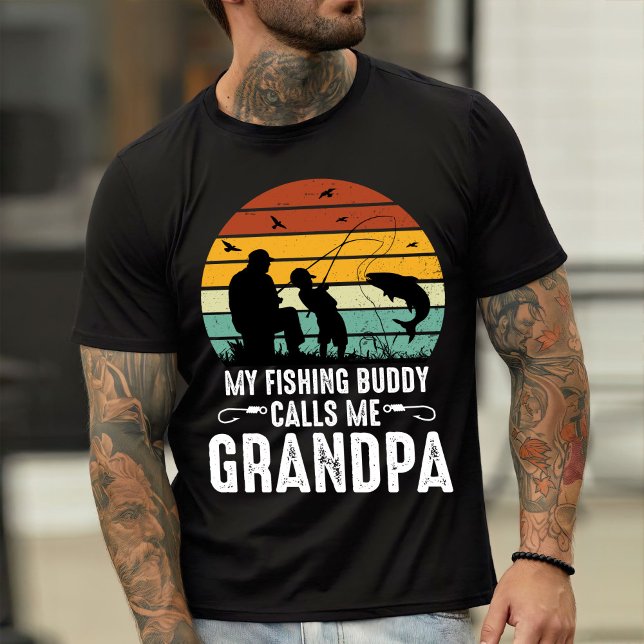 Camiseta Abuelo Pescador Barco Budista, Buodie, Regalo de P (Subido por el creador)