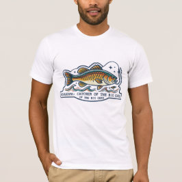 CAMISETA ABUELO PESCADOR DE PECES GRANDES  RETRO DÍA DEL PA