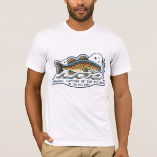 CAMISETA ABUELO PESCADOR DE PECES GRANDES RETRO DÍA DEL PA