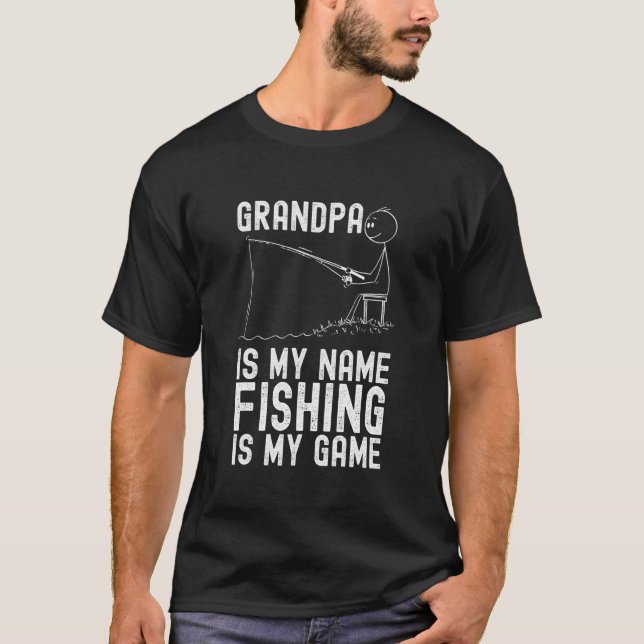 Camiseta Abuelo pescador pescando (Anverso)