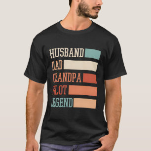 Camiseta Abuelo piloto de aviones de vuelo de avión de Avia