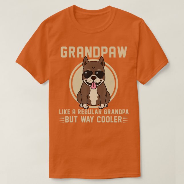 Camiseta Abuelo Pitbull Como Un Abuelo Corriente (Diseño del anverso)