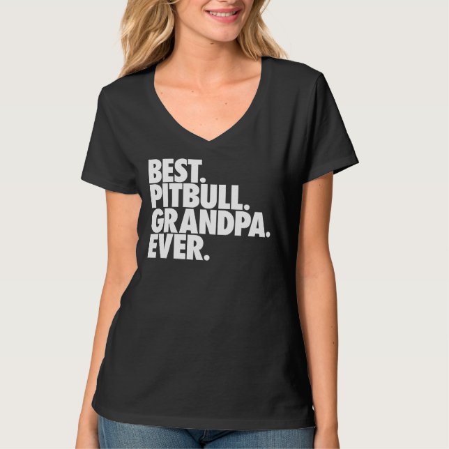 Camiseta Abuelo Pitbull Mejor Abuelo de Pitbull (Anverso)