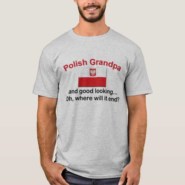 Camiseta Abuelo polaco apuesto (Anverso)