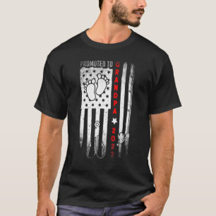 Camiseta Abuelo por primera vez pescando bandera de EE. UU.