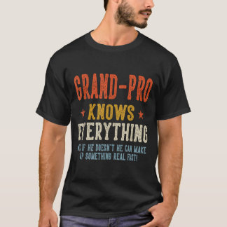 Camiseta Abuelo-pro sabe todo el día del padre retro