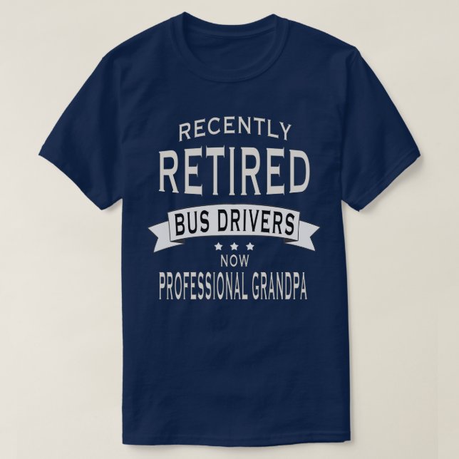 Camiseta Abuelo profesional del conductor de bus retirado (Diseño del anverso)