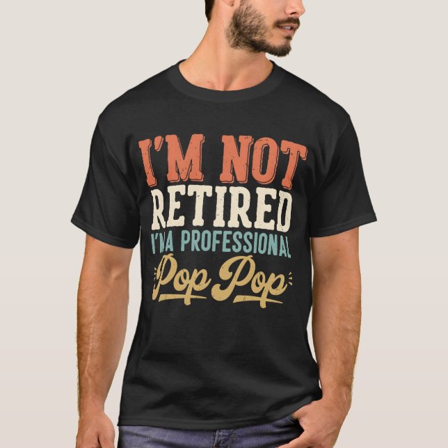 Camiseta Abuelo Profesional Pop Pop Vintage  (Anverso)