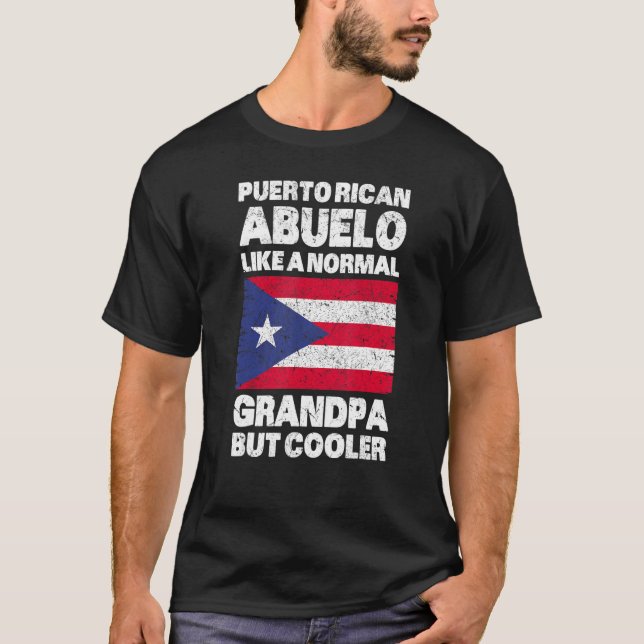 Camiseta Abuelo puertorriqueño Abuelo Abuelo Puer Bandera (Anverso)
