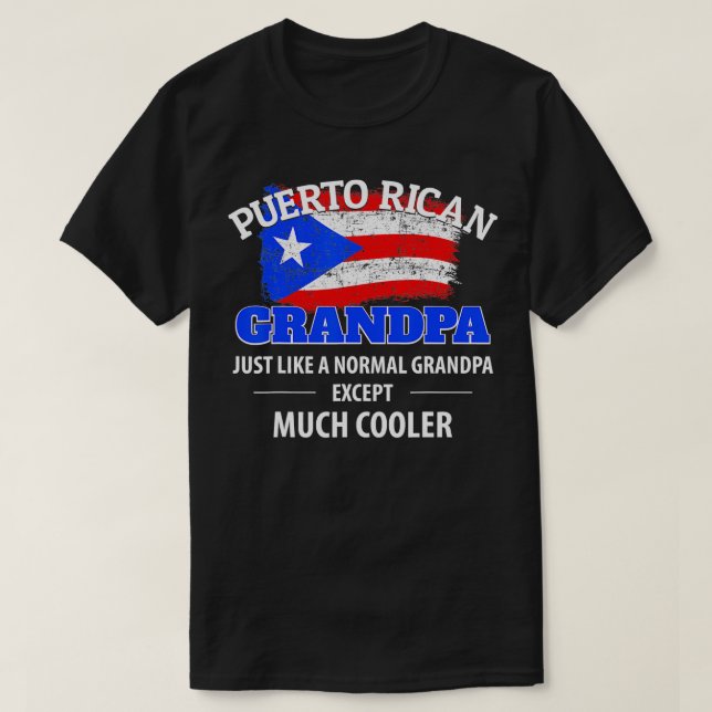Camiseta Abuelo puertorriqueño mucho más frío en Puerto Ric (Diseño del anverso)