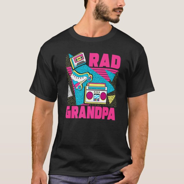 Camiseta Abuelo Rad Hombre Estética de los 90 Nostalgia 199 (Anverso)
