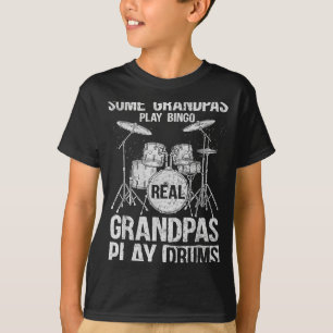 Camiseta Abuelo Real Hombre Toca Batería Percusionista Bate