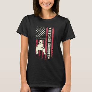 Camiseta Abuelo Receptor De Béisbol De Un Receptor De Béisb