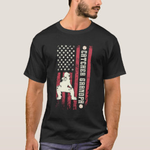 Camiseta Abuelo Receptor De Béisbol De Un Receptor De Béisb