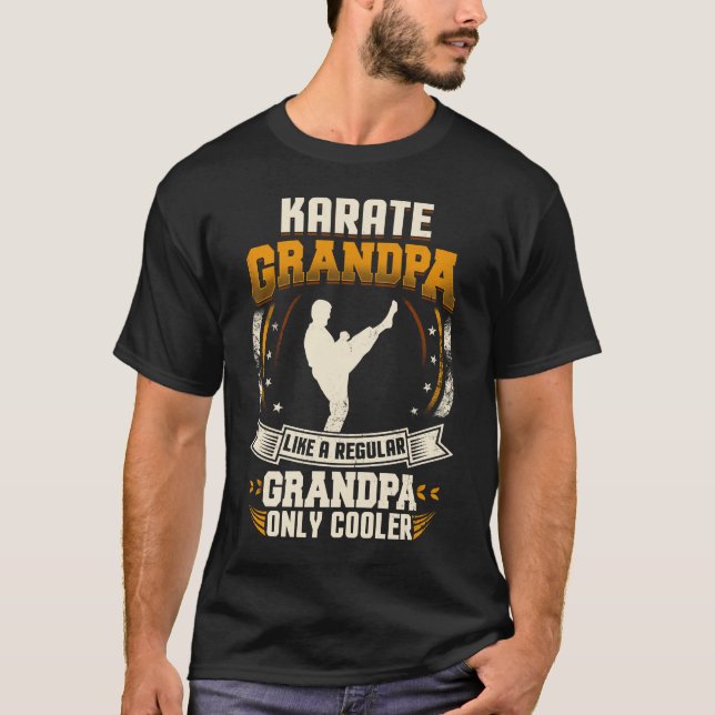 Camiseta Abuelo regular del abuelo del karate solamente más (Anverso)