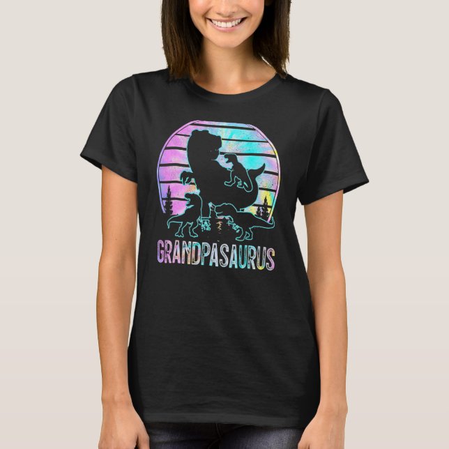 Camiseta Abuelo retro abuelo Saurus Dinosaur Kid Fa (Anverso)