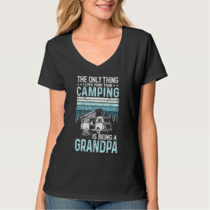 Camiseta Abuelo retro de camping abuelo al aire libre