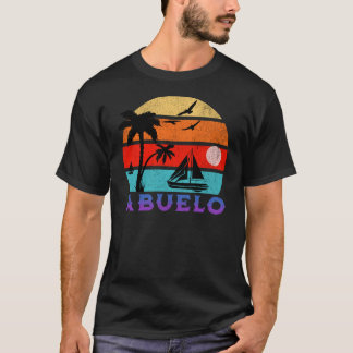Camiseta Abuelo retro del océano atardecer