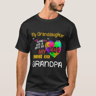 Camiseta Abuelo rompe nieta nieta Autismo Conciencia