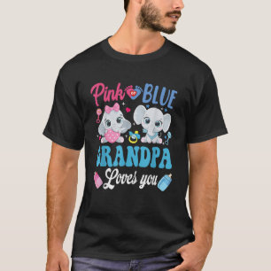Camiseta Abuelo Rosa o Azul Ama tu Revelación de Elefante d