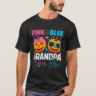 Camiseta Abuelo Rosa O Azul Te Ama Calabaza Halloween G