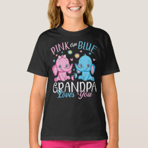 Camiseta Abuelo Rosa O Azul Te Ama Elefante Niña