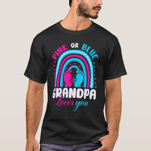 Camiseta Abuelo rosa o azul te ama Fiesta de revelación de  (Anverso)
