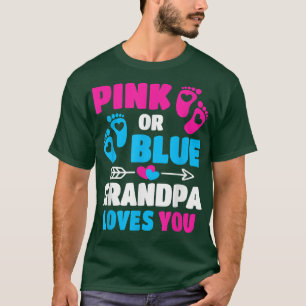 Camiseta Abuelo Rosa O Azul Te Ama Género Revelar Bebé