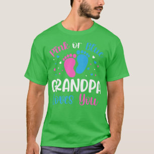 Camiseta Abuelo Rosa O Azul Te Ama Género Revelar Bebé