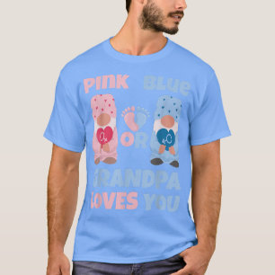 Camiseta Abuelo Rosa O Azul Te Ama Graciosa Revelación De G