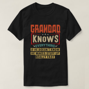 Camiseta Abuelo Sabe Todo Regalo Divertido Abuelo