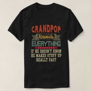 Camiseta Abuelo sabe todo regalo divertido para abuelo grac