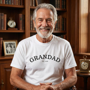 Camiseta Abuelo Simple Estableció Costumbre Año Abuelo