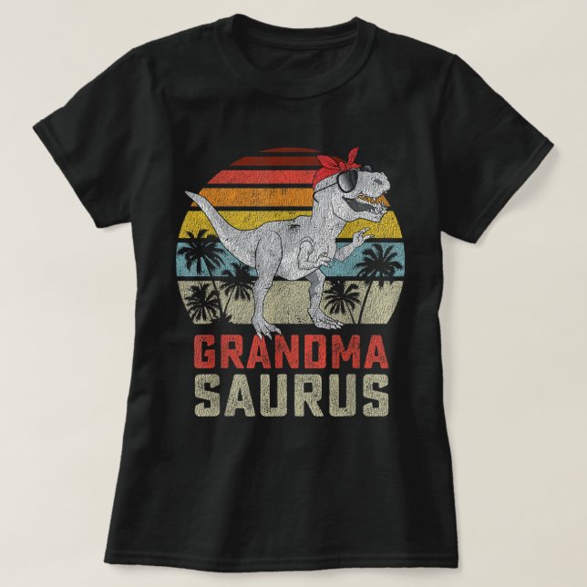 Camiseta Abuelo T Rex Dinosaur Abuela Saurus Family (Diseño del anverso)