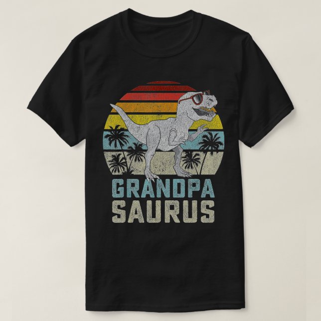 Camiseta Abuelo T Rex Dinosaur Abuelo Familia Saurus (Diseño del anverso)