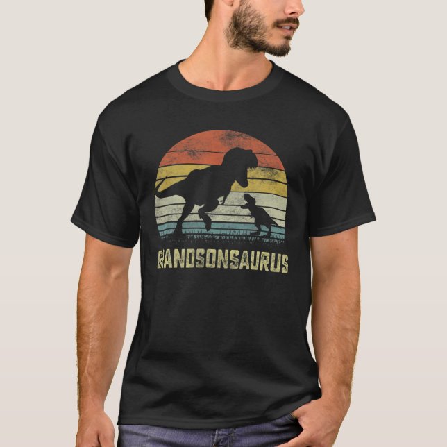 Camiseta Abuelo T Rex Nieto de Dinosaurio Saurus Fami (Anverso)