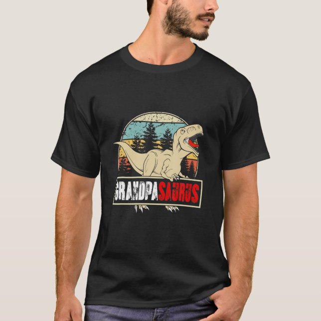Camiseta Abuelo Tee T Rex Saurus Dinosaurios Papá (Anverso)