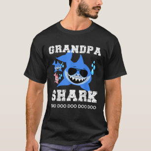 Camiseta Abuelo Tiburón Hombres Niñas Familia Matando a Fat
