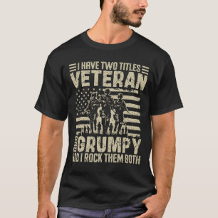 Camiseta Abuelo Veterano Gruñón Regalo Divertido Militar