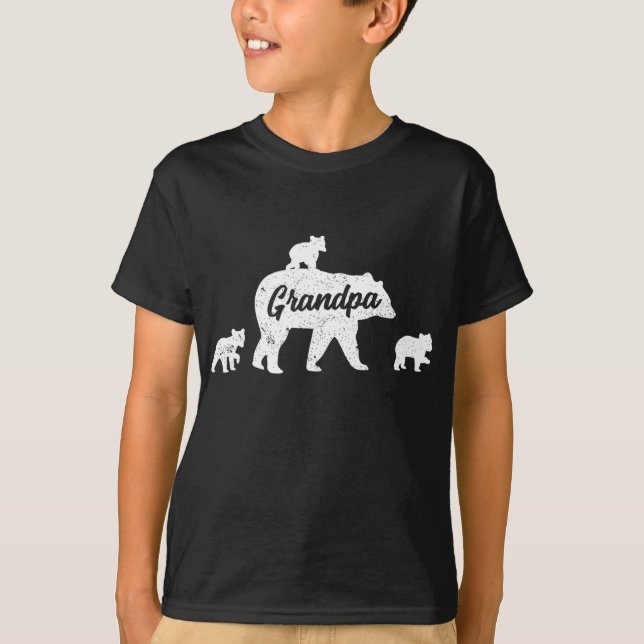 Camiseta Abuelo Vintage con 3 tazas (Anverso)