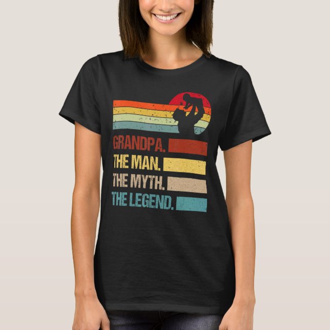 Camiseta Abuelo Vintage Man Myth Legend Familia Fa (Anverso)