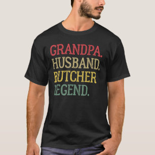 Camiseta Abuelo Vintage Marido Carnicero Leyenda
