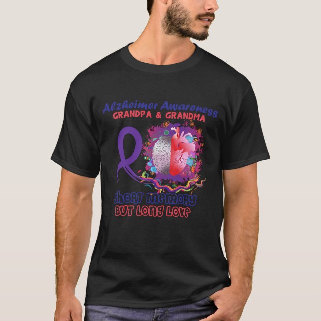 Camiseta Abuelo y abuela de Alzheimer Awareness (Anverso)