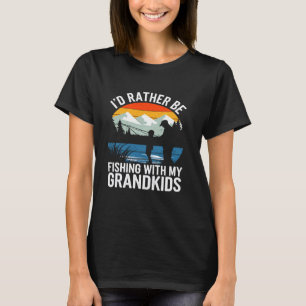 Camiseta Abuelo y abuela diversión pescando - Prefiero ser 