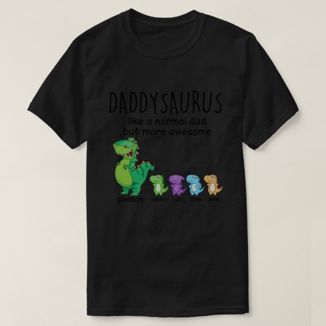 Camiseta Abuelo Y Niños Personalizados  (Diseño del anverso)